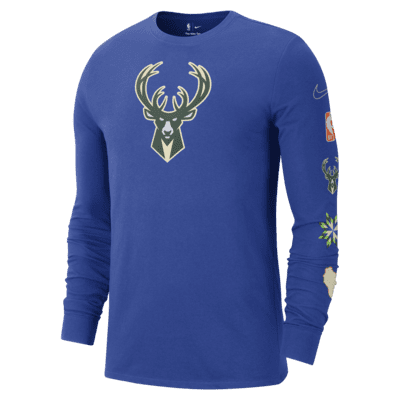 Milwaukee Bucks City Edition Men's Nike NBA Long-Sleeve T-Shirt