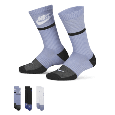 Nike Everyday Kids' Cushioned Crew Socks (3 Pairs)