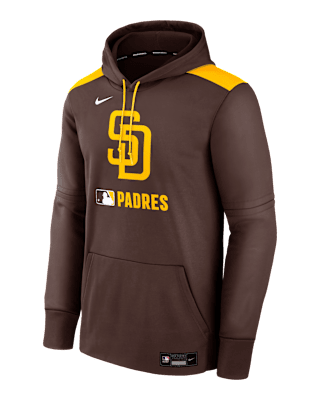 Мужское худи San Diego Padres Authentic Collection Nike Therma MLB Pullover Hoodie