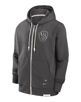 Milwaukee Brewers Travel Player Men's Nike Dri-FIT MLB Full-Zip Hoodie ...