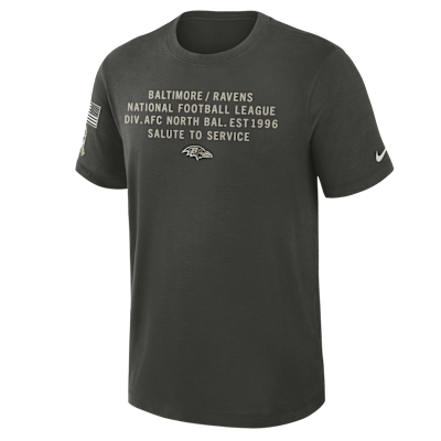 Playera Nike Dri-FIT de la NFL para hombre Baltimore Ravens Salute to Service Slub