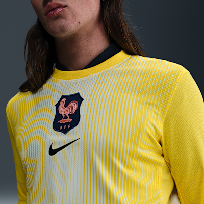FFF 2025/26 Stadium Goalkeeper Men's Nike Dri-FIT Football Replica Long-Sleeve Shirt