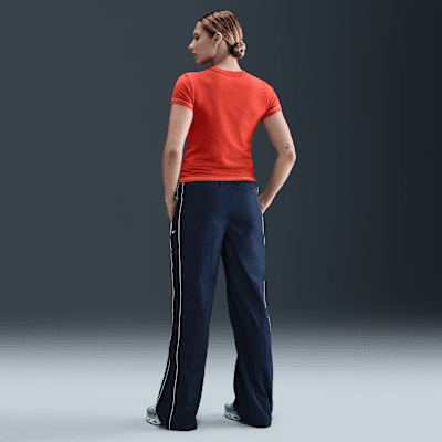 Nike Windrunner Pantalón de talle alto y tejido Woven con dobladillo abierto - Mujer