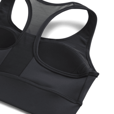 Bra deportivo de línea larga con almohadilla para mujer Nike Swoosh Medium Support