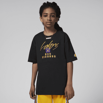 T-shirt dla dużych dzieci (chłopców) Max90 Jordan NBA Los Angeles Lakers Courtside Statement Edition