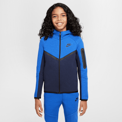 Nike Sportswear Tech Fleece Hoodie mit durchgehendem Reißverschluss für ältere Kinder