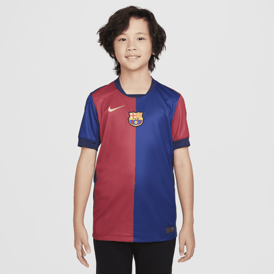 F.C. Barcelona 2024/25 Stadium Home Older Kids' Nike Dri-FIT Football Replica Shirt