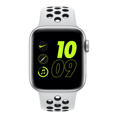 Apple Watch Nike Series 6 (GPS + Cellular) mit Nike Sportarmband 44-mm-Aluminium-Gehäuse in Silver
