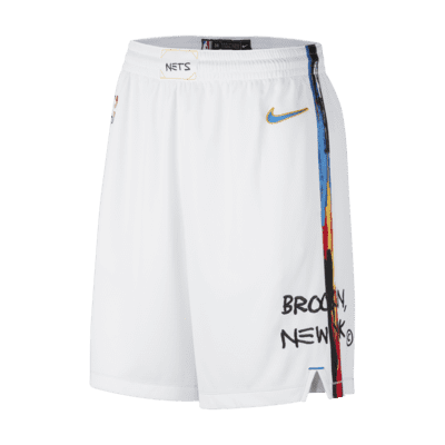 Mitchell & Ness Men's Brooklyn Nets Navy Jumbotron Swingman Shorts