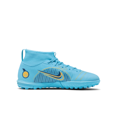 Calzado de fútbol para pasto sintético (turf) para niños talla pequeña/grande Nike Jr. Mercurial Superfly 8 Academy TF