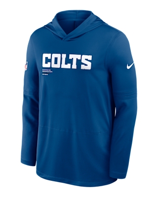 Мужские  Indianapolis Colts Pure Fury Sideline Nike Dri-FIT NFL Long-Sleeve Hooded Top