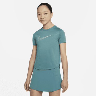 Nike One Older Kids' (Girls') Dri-FIT Short-Sleeve Training Top