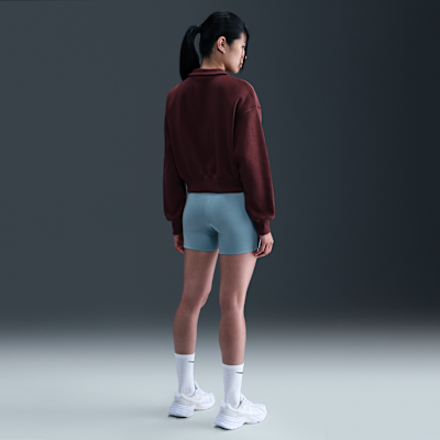 Sudadera cropped de cierre de 1/4 para mujer Nike Sportswear Phoenix Fleece