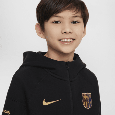 FC Barcelona Tech Fleece Nike Fußball-Kapuzenjacke für ältere Kinder (Jungen)