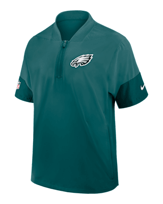 Мужская куртка Philadelphia Eagles Sideline Coach Nike NFL 1/2-Zip Short-Sleeve