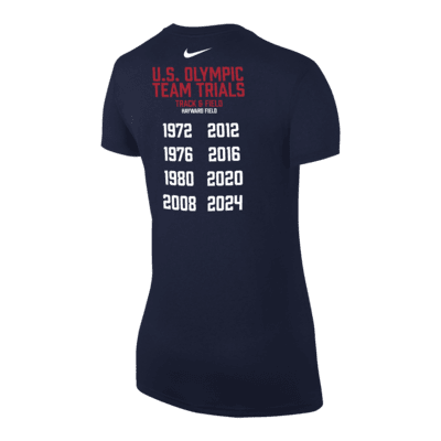 Playera de correr Nike con cuello en V para mujer USA Legend