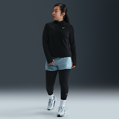 Nike Dri-FIT langermet overdel med halv glidelås til store barn (jente) (utvidet størrelse)