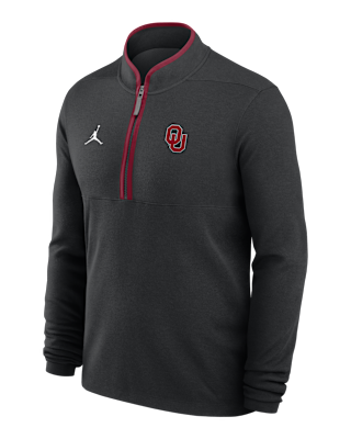Мужские  Oklahoma Victory Jordan Brand Dri-FIT College 1/2-Zip Long-Sleeve Top