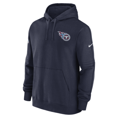 Tennessee Titans Nike Sideline Team Logo Performance Pullover Hoodie - Navy