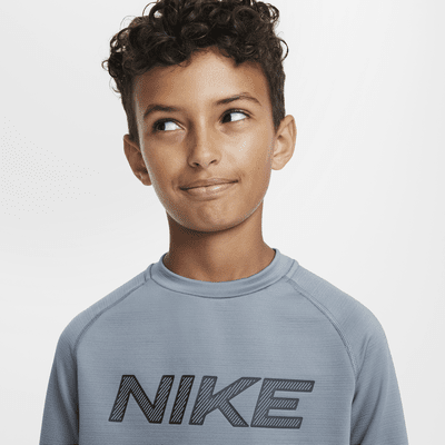 Playera de entrenamiento de manga larga Dri-FIT para niño talla grande Nike Pro Warm