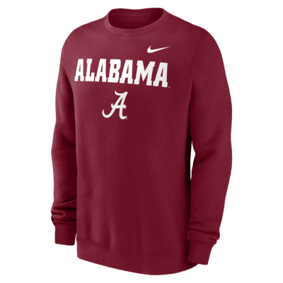 Sudadera de cuello redondo sin cierre universitaria Nike para hombre Alabama Crimson Tide Primetime Primary Stack