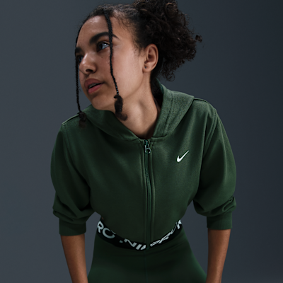 Nike Pro Fleece Big Kids' (Girls') Dri-FIT Full-Zip Hoodie
