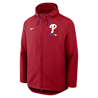 Philadelphia Phillies Authentic Collection Men's Nike Therma-FIT MLB Full-Zip Hooded Jacket
