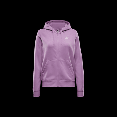 Sudadera con gorro de cierre completo para mujer Nike Sportswear Club Fleece