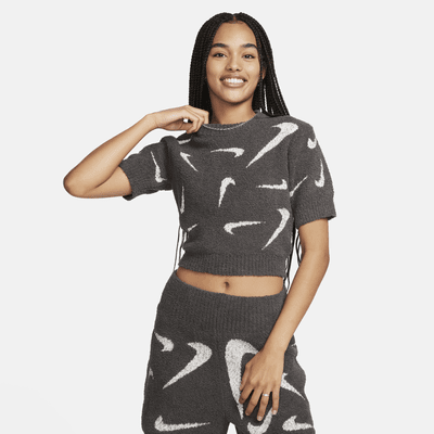 Nike Sportswear Phoenix Cozy Boucl Women s Slim Short Sleeve