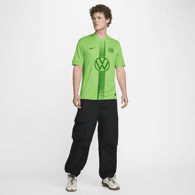 Męska koszulka piłkarska Nike Dri-FIT VfL Wolfsburg Stadium 2024/25 (wersja domowa) (replika)