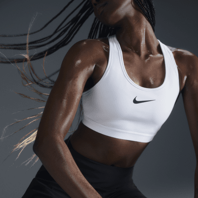 Brassière de sport réglable non rembourrée Nike Swoosh High Support pour femme