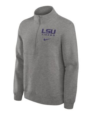 Мужские  LSU Tigers Primetime Club Nike College 1/2-Zip Crew