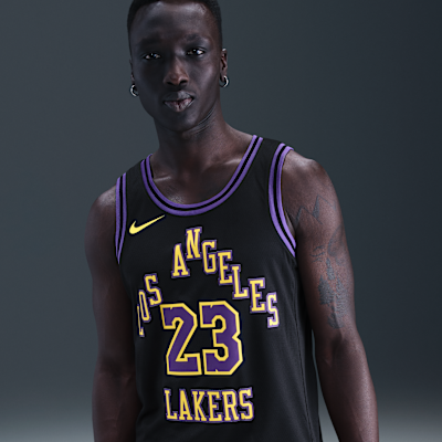 Lebron James Los Angeles Lakers City Edition Men's Nike Dri-FIT NBA Swingman Jersey