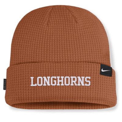 Gorro con dobladillo universitario Nike para hombre Texas Longhorns Sideline Terra