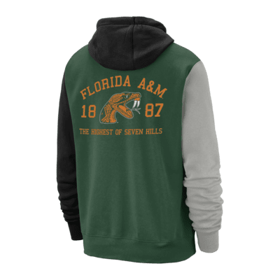 Sudadera con gorro universitaria Nike para hombre FAMU Club Fleece