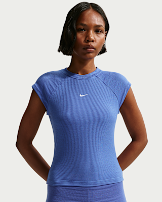 Женские тайтсы Nike Sportswear Chill Knit Tight Short-Sleeve Ribbed Top