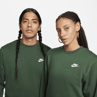 Fleecetröja med rund hals Nike Sportswear Club för män