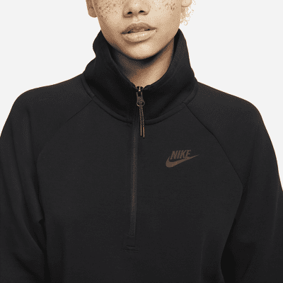 Prenda para la superior con cierre de 1/4 para mujer Nike Sportswear Tech Fleece