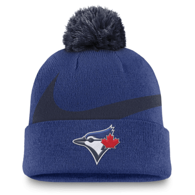 Toronto Blue Jays Peak Men's Nike MLB Cuffed Pom Beanie