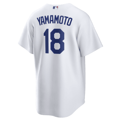 Jersey Nike de la MLB Replica para hombre Yoshinobu Yamamoto Los Angeles Dodgers