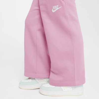 Pants de pierna ancha de tejido Fleece infantiles Nike Sportswear Club