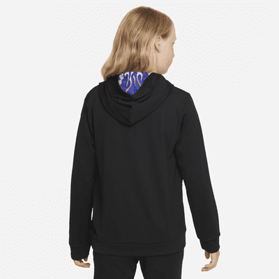Sudadera con gorro sin cierre de fútbol para niños talla grande Nike Dri-FIT Kylian Mbappé