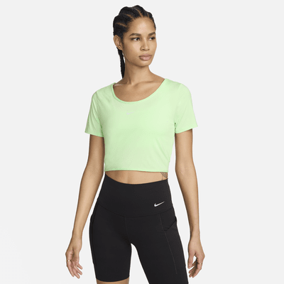 Nike One Classic Women's Dri-FIT Short-Sleeve Cropped Twist Top. Nike.com