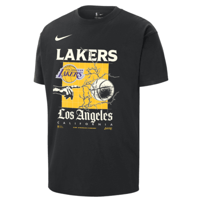 Los Angeles Lakers Courtside Max90 Nike NBA T-shirt voor heren