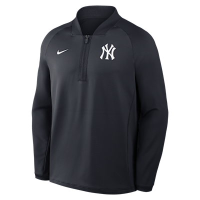 New York Yankees Authentic Collection Men's Nike Dri-FIT MLB 1/2-Zip Long-Sleeve Top