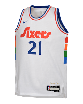 Подростковые джерси Joel Embiid Philadelphia 76ers 2024/25 City Edition Big Kids' Nike Dri-FIT NBA Swingman Jersey