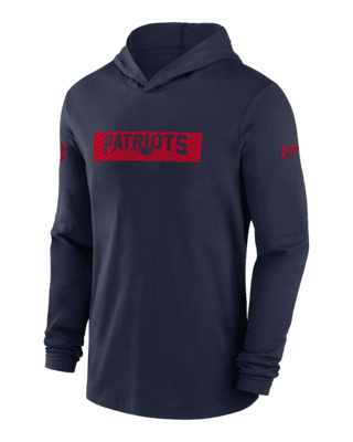 Мужские  New England Patriots Sideline Nike Dri-FIT NFL Long-Sleeve Hooded Top