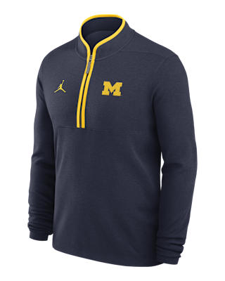 Мужские  Michigan Victory Jordan Brand Dri-FIT College 1/2-Zip Long-Sleeve Top