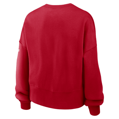 Sudadera de cuello redondo sin cierre Nike de la NFL para mujer San Francisco 49ers Rewind