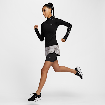 Nike Swift Women's Mid-Rise 2-In-1 Running Shorts With Reflective Design Accents